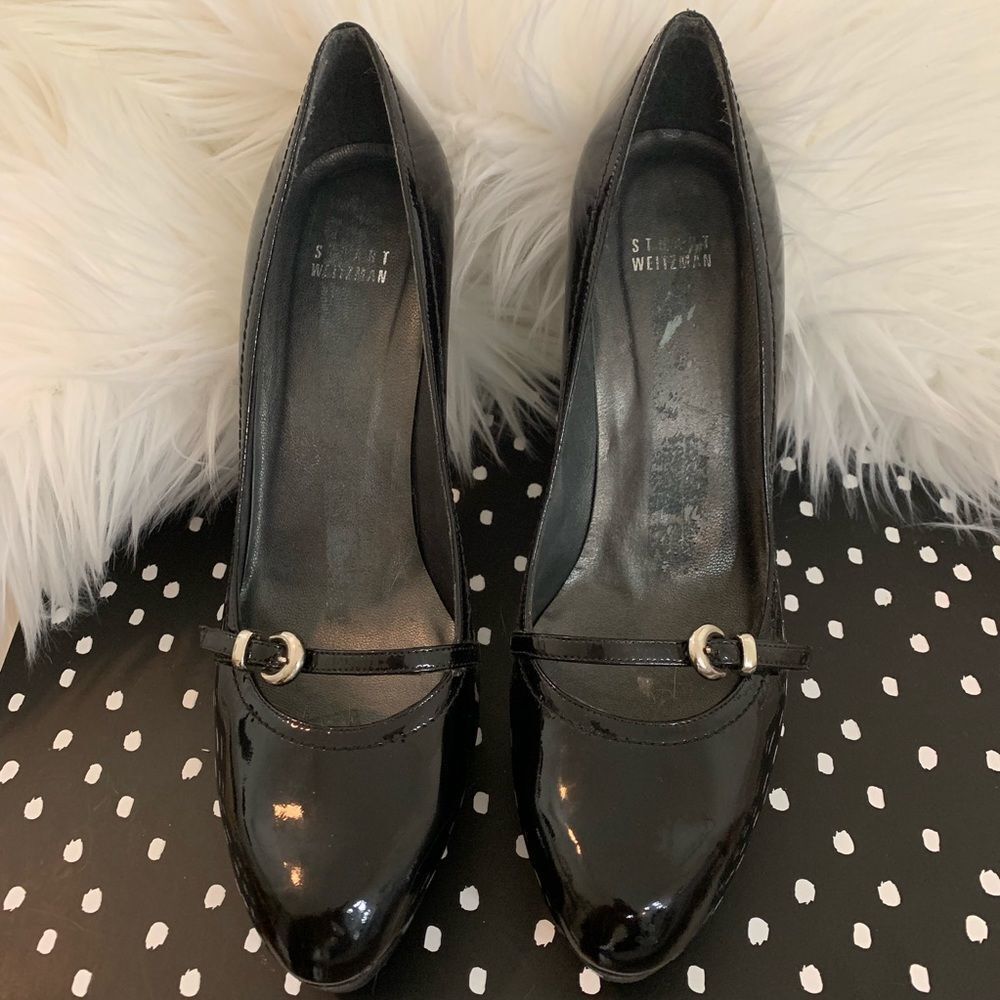 Stuart Weizman Platform Patent Leather Pumps 9.5 - image 8